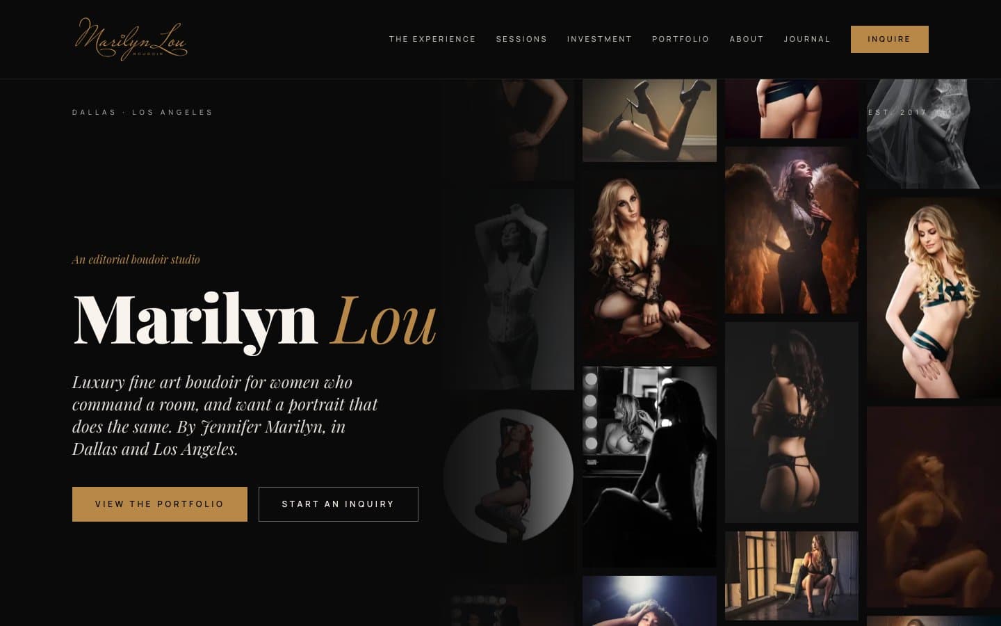 Marilyn Lou Boudoir website preview
